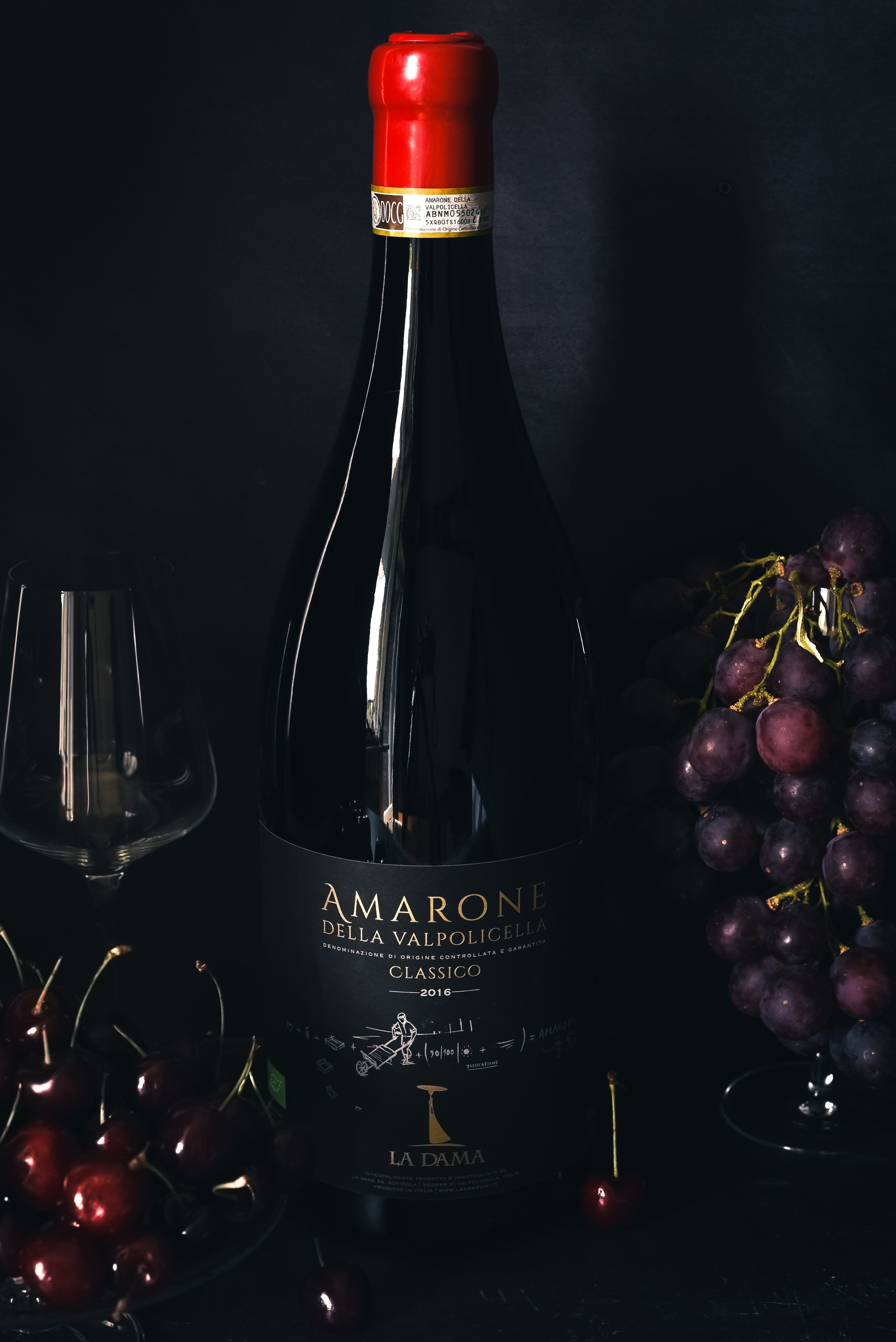 La Dama Amarone della Valpolicella Classico BIO Jeroboam 300 cl in houten kist Italië Veneto